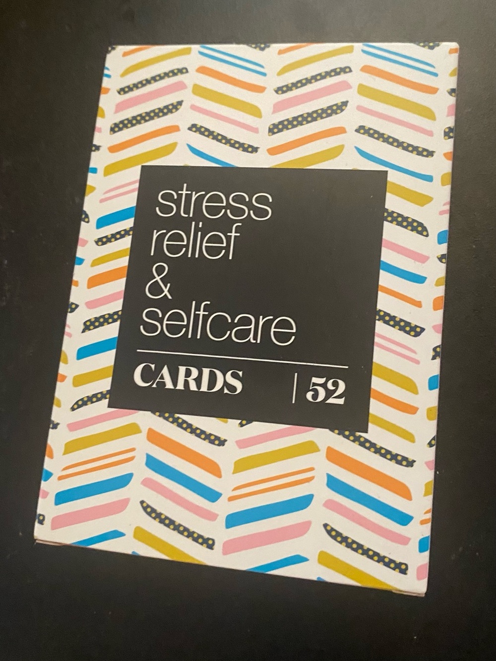 Stress Relief & Selfcare Cards - 52 Inspirational Prompts (White Multicolor)